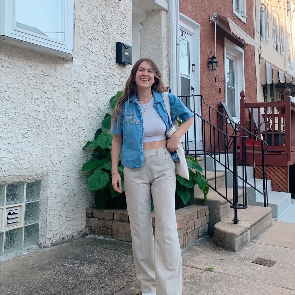 Teddi Light Blue Denim Button-Up Shirt